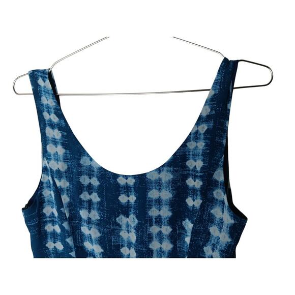 ModCloth Blue White Sleeveless Fit & Flare Dress Size M Medium Lined - Picture 9 of 13